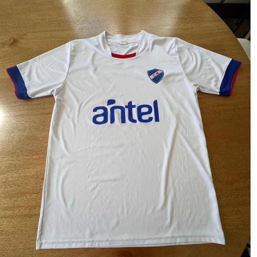 Soul Rocker Club Nacional de Football Soccer Jersey Men L/XL White Antel Uruguay